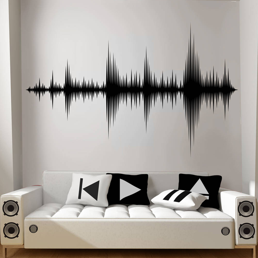 Audio Music Remover - Audio Wave naklejka ścienna fala dźwiękowa