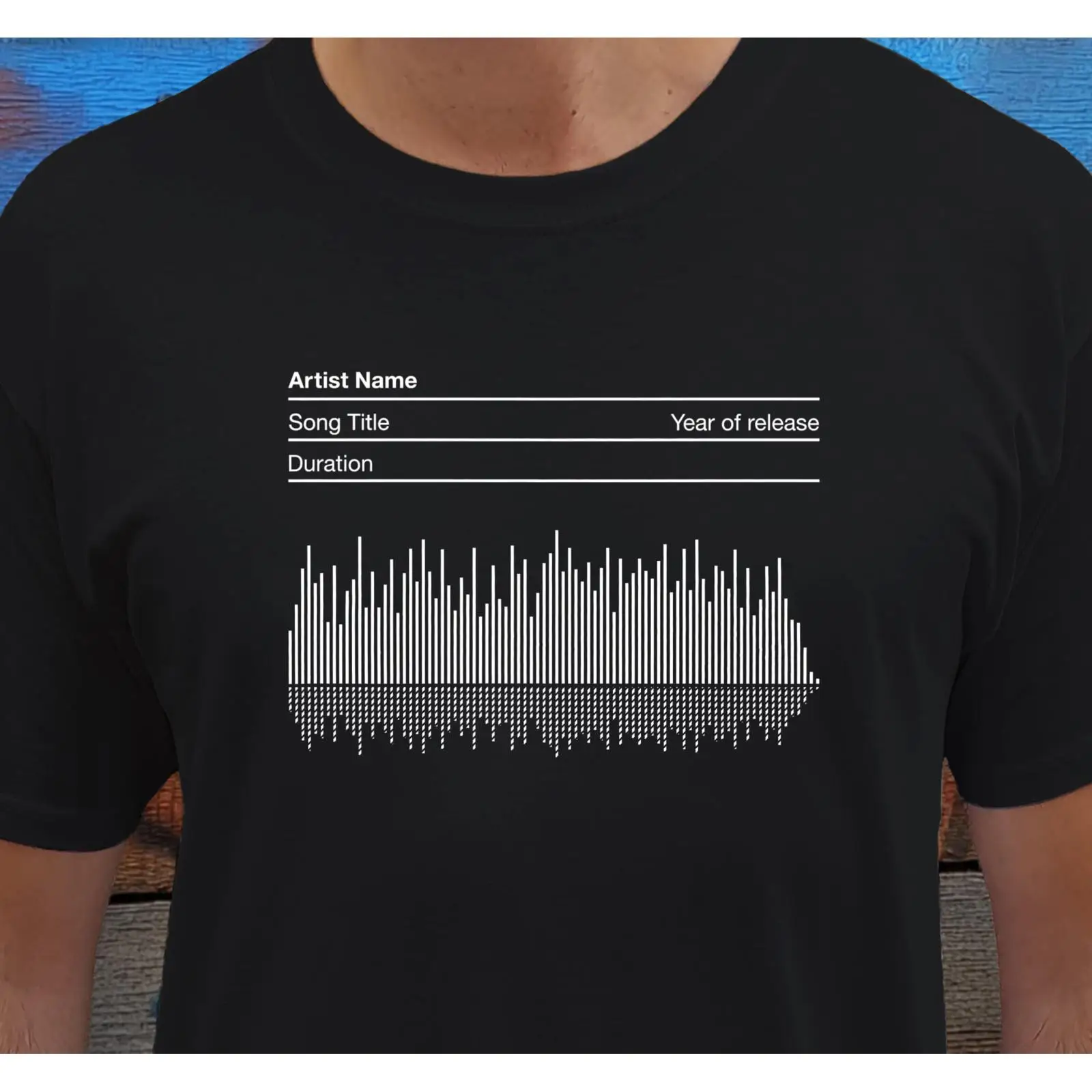 Audio Music Songs - Spersonalizowana koszulka z grafiką Soundwave, ręcznie