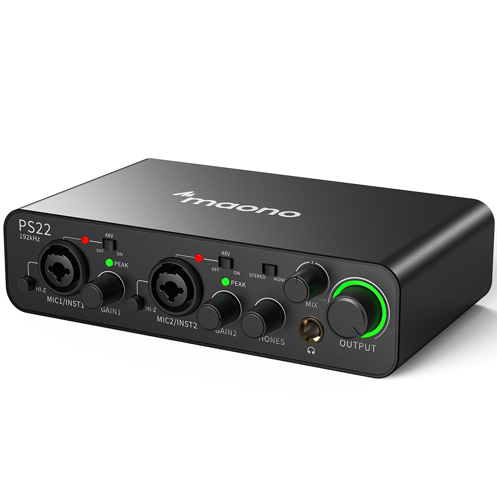Audio Music Software - MAONO PS22 Profesjonalne Interfejsy Audio Miksery