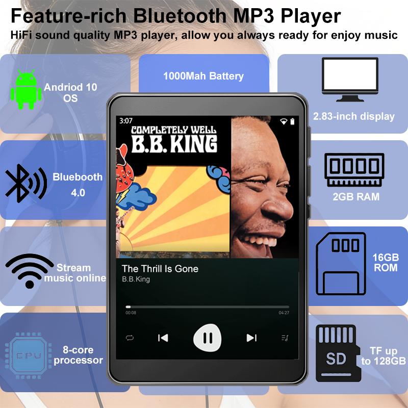 Audio Music Store - Odtwarzacz MP3 WiFi Android 10 Spotify