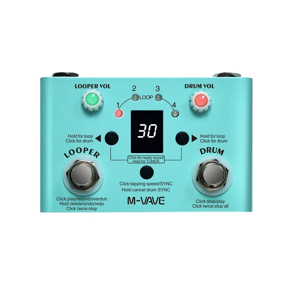 M-vave Lost Tempo Drum Machine – Looper Pedal Guitar recenzja i cena