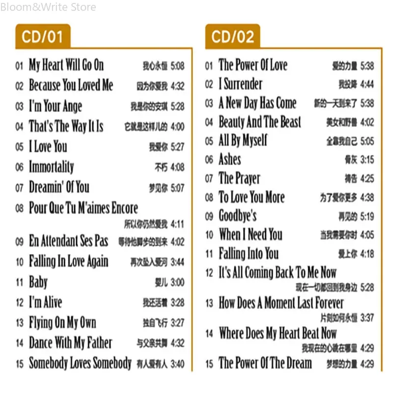 Klasyczna kolekcja CD Celine L – Audio Music Songs recenzja i cena